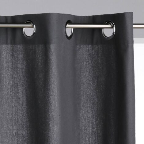 Rideau Panama gris ardoise 140x260cm - Atmosphera créateur d'intérieur