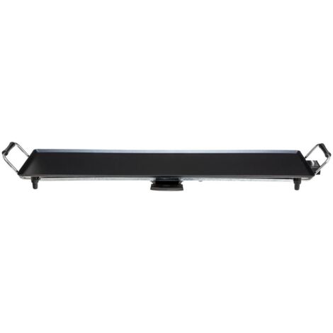 Plancha électrique 1800W extra longue 90 cm – Revêtement anti-adhérent – Bac de récupération des graisses amovible – Pour 8 à 10 personnes – JJA