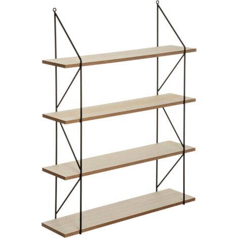 Atmosphera – Étagère murale en bois MDF et métal 60 x 16,8 x 81,4 cm – Fixation murale – Design moderne pour espaces réduits (1/6)