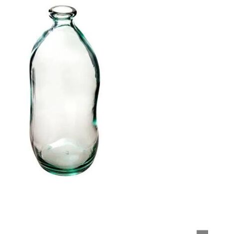 Atmosphera – Vase décoratif Dame Jeanne en verre recyclé – Hauteur 35 cm – Design artisanal unique pour fleurs longues – Fabriqué en Espagne