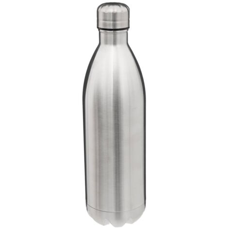 Bouteille isotherme en inox argenté de 1 litre avec livraison gratuite (1/2)