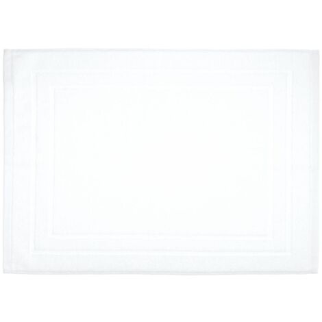Tapis de salle de Bain en coton Blanc 50 x 70 cm - Atmosphera