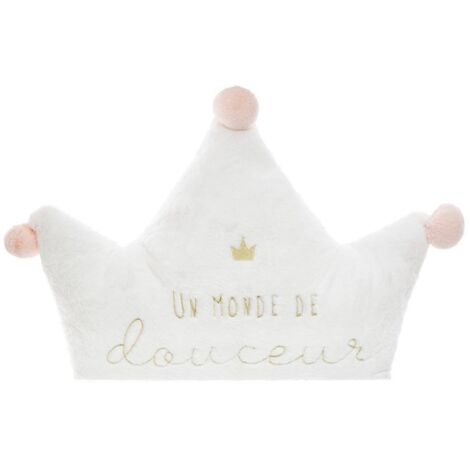 Grand coussin Douceur princesse blanc 76x60cm - Atmosphera créateur d'intérieur (1/3)