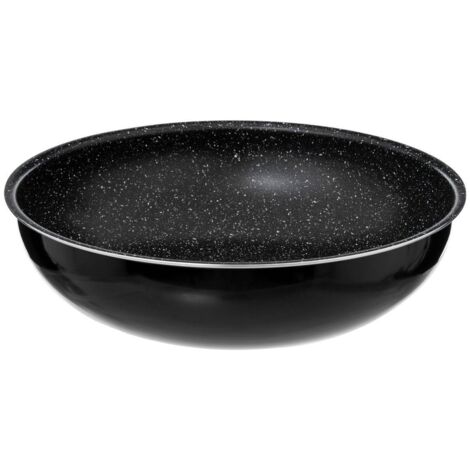 5five - Wok amovible en aluminium moulé de 28 cm pour une cuisson saine et pratique