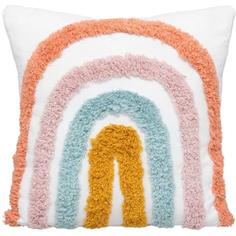 Coussin enfant Arc-en-ciel coton 40x40cm - Atmosphera créateur d'intérieur (1/5)