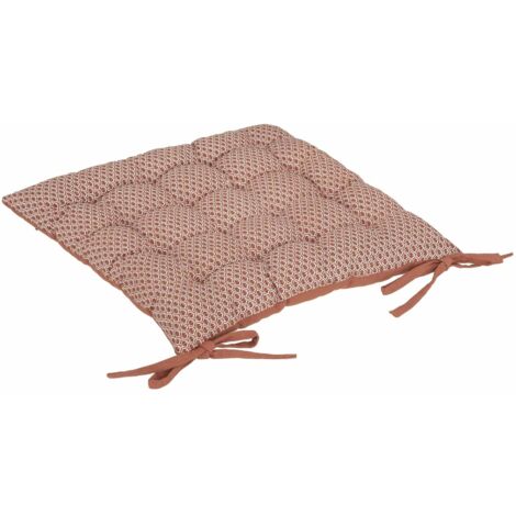 Galette de chaise Otto rose terracotta 38x38cm - Atmosphera créateur d'intérieur