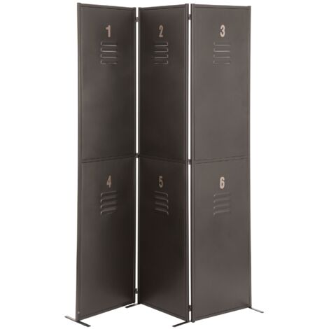 Atmosphera – Paravent pliable en fer gris ardoise 170 cm – Séparation d'espace décorative – Facile à assembler – Pour intérieur moderne