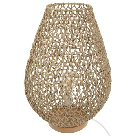 Lampe à poser en métal et socle en Bois H 55 cm - Atmosphera