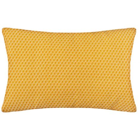 Atmosphera – Coussin décoratif déhoussable en coton et polyester moutarde 30 x 50 cm – Confort optimal pour salon et chambre – Facile à entretenir - OTTO 30 X