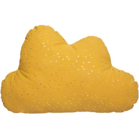 Coussin décoratif Nuage Berlingot Ocre 45 x 28 cm - Atmosphera
