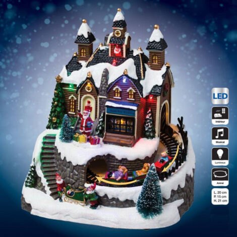 Village Lumineux Place Avec Moulin Musical 59 LED - Feeric Lights Christmas 85259072 Village Lumineux Place Avec Moulin Musical 59 LED - Feeric Lights Christmas 85259072