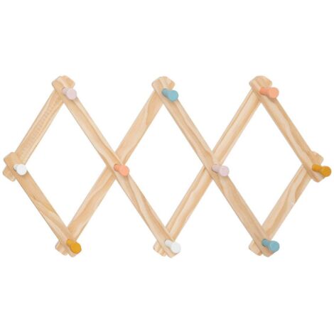 Portemanteau en bois avec 10 crochets, dimensions 50x29 cm – Atmosphera Créateur d'Intérieur (1/4)