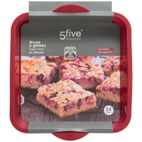 5five - Moule en Silicone Carré Professionnel Rouge pour Gâteaux et Pâtisserie (1/5)
