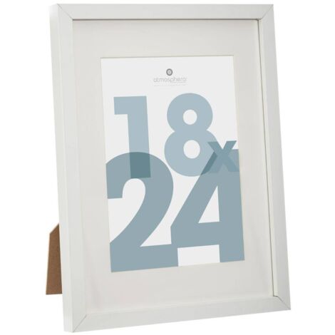 Cadre photo en Bois Blanc pour Photo 18 x 24 cm - Atmosphera
