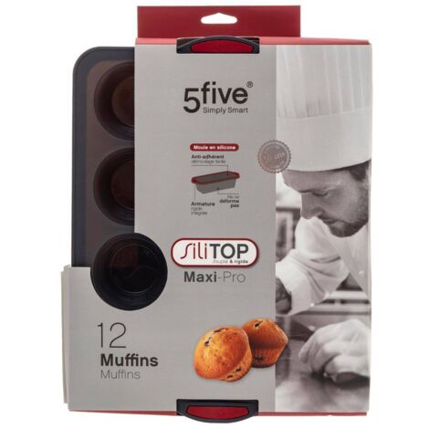 Foyucool Moule à muffins pliable en silicone pour 12 cupcakes, moule à muffins, moule à muffins Foyucool Moule à muffins pliable en silicone pour 12 cupcakes, moule à muffins, moule à muffins