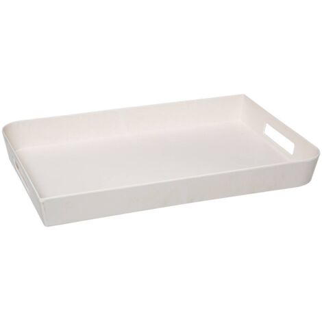 Plateau en Mélamine 45 x 30 cm Blanc - Five