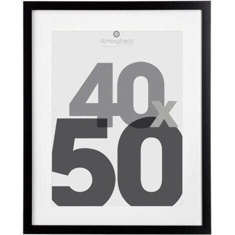 Cadre photo bois Eva noir 40x50cm - Atmosphera créateur d'intérieur (1/6)