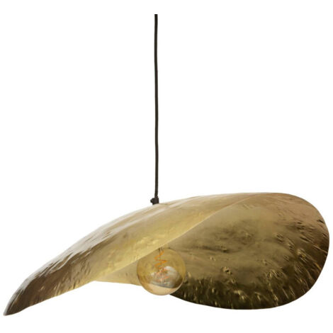 Atmosphera – Suspension en métal doré 80 cm – Finition martelée – Compatible E27 – Installation simple au plafond – Pour salon et salle à manger