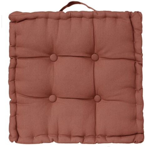 Coussin de Sol en Coton Terracotta 40 x 40 cm - Atmosphera