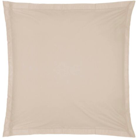 Atmosphera – Housse de coussin 63x63 cm en coton blanc – Finition point bourdon ton sur ton – Label OEKO-TEX pour literie saine