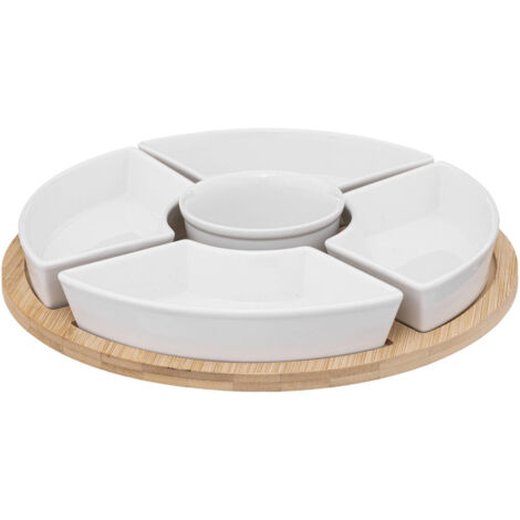 Set Aperitif Bambou Wh Rond 6P (1/5)