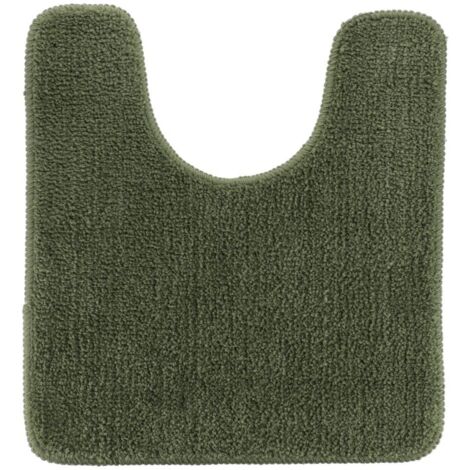 Tapis contour WC en microfibre Vert Kaki 45 x 50 cm - TENDANCE (1/2)