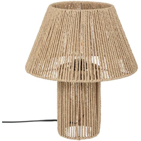Lampe à poser en métal et corde Beige D 32 x H 38 cm - Atmosphera (1/4)