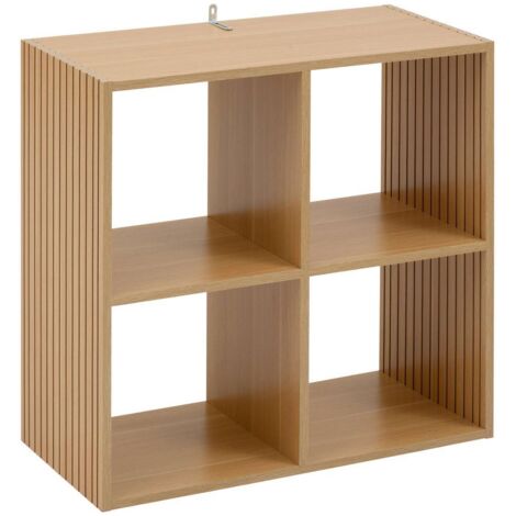 5Five Simply Smart – Étagère ouverte basse 68,5 x 32 x 68,5 cm – 4 cases en MDF – Finition mélamine facile à nettoyer – Charge max 40 kg
