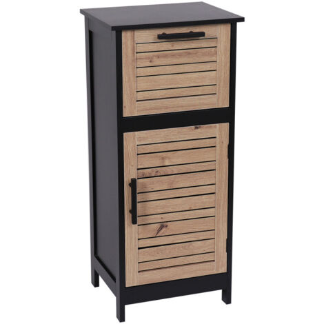 Tendance – Meuble bas de salle de bain 1 tiroir 1 porte – Dimensions L. 36,5 x l. 30 x H. 83 cm – Panneaux MDF – Étagère intérieure pour rangement optimal (1/4)