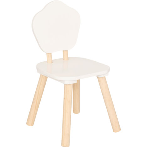 Chaise enfant forme organique Blanc 23x23x47 cm