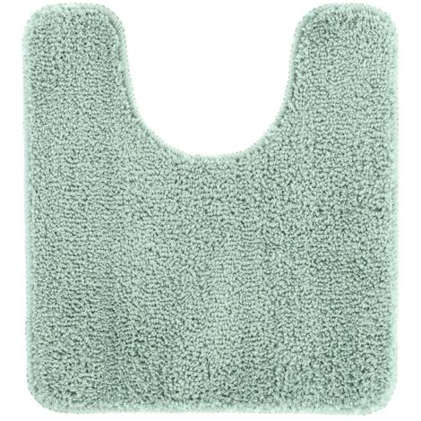 Tapis contour wc microfibre 45x50 cm dessous latex - vert eucalyptus - Tendance