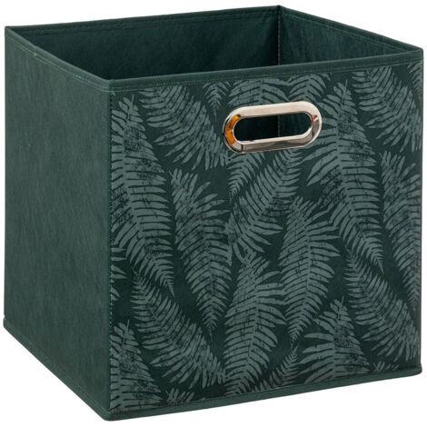 5Five Simply Smart – Boîte de rangement en polypropylène vert 31 x 31 x 31 cm – Capacité 27L – Charge maximale 5kg – Poignée en métal (1/5)