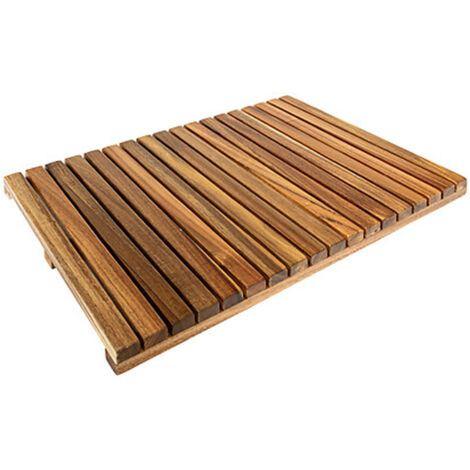 5Five Simply Smart – Caillebotis douche en bois d'acacia 53x36 cm – Finition antidérapante – Résistant à l'humidité – Design élégant pour salle de bain