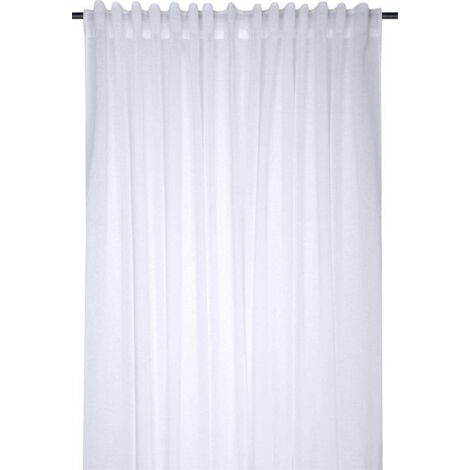 Homemaison – Voilage uni blanc et naturel 290 x 260 cm – Polyester léger et aéré – Lavable en machine à 30°C – Prêt à poser (1/3)