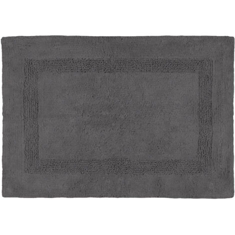 Tapis de bain anthracite en coton 50 x 80 cm (1/2)