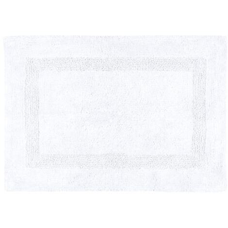 Tapis de bain en coton 50 x 80 cm  Blanc (1/2)
