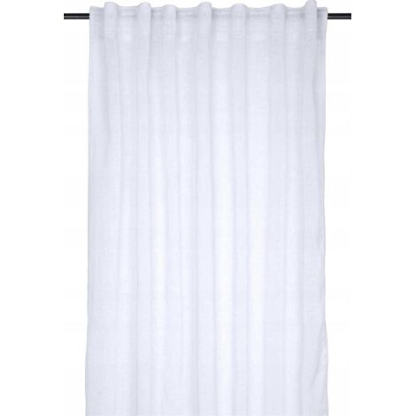 Homemaison – Voilage uni blanc 140x260 cm – Passants dissimulés – 100% polyester – Lavable en machine à 30°C – Certifié 'Textiles de confiance'
