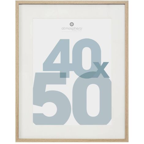 Cadre photo en Bois Naturel pour Photo 40 x 50 cm - Atmosphera