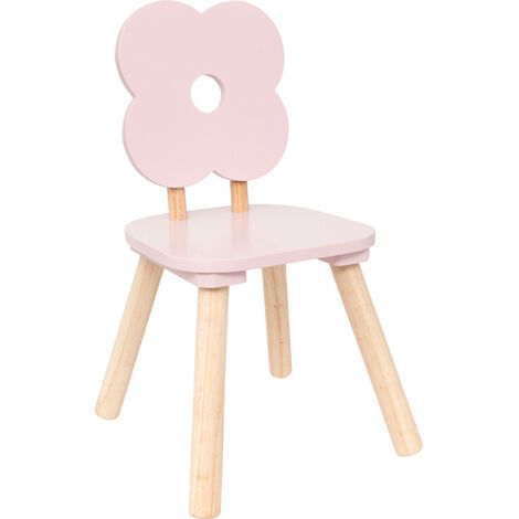 Atmosphera – Chaise enfant rose fleur – Dimensions L. 27 x P. 26,5 x H. 47,5 cm – Matière MDF et pin – Confort ergonomique pour lecture et jeux