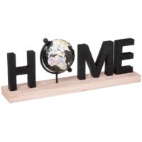 Objet déco HOME avec Globe en Bois et Métal L 36 cm - Atmosphera