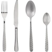 Ménagère 24 pièces en acier inoxydable – Couverts modernes pour repas quotidiens – Compatible lave-vaisselle – Design floral élégant – Secret De Gourmet