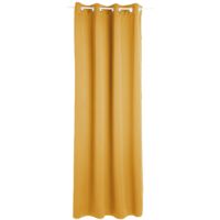 Atmosphera – Rideau occultant ocre 140 x 260 cm – 8 œillets – Tissu polyester certifié Oeko-Tex – Pour obscurcir et préserver l'intimité