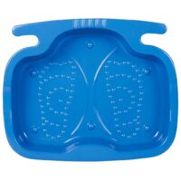 Bain de pieds piscine 56x46x9 cm – Plastique bleu – Surface antidérapante pour sécurité – Compatible échelles Intex