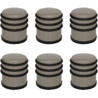 WEB2O - Lot de 6 stop-portes - Solide & Pratique - Métal Taupe