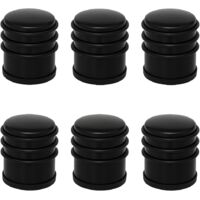 WEB2O - Lot de 6 stop-portes - Solide & Pratique - Métal Noir