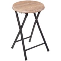 5Five Simply Smart – Tabouret pliant en bois MDF – 30x30cm – Hauteur 46cm – Design élégant pour intérieur et extérieur – Léger 1.85kg