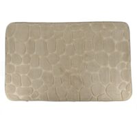 Tapis memoire de forme microfibre galet 50x80cm - taupe - Tendance