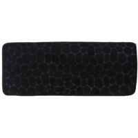 Tapis memoire de forme microfibre galet 45x120 cm - noir - Tendance