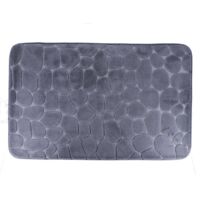 Tapis de salle de bain Gris foncé en Microfibre à mémoire de forme 50 x 80 cm - TENDANCE