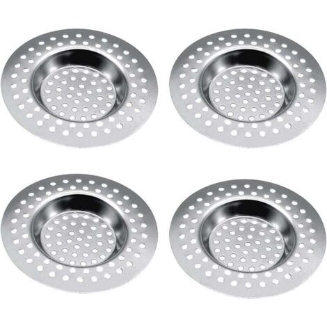 Confezione Da 2 Copriforo Per Lavello In Acciaio Inox 304, Diametro 80 Mm, Multiforo, Per Cucina E Bagno